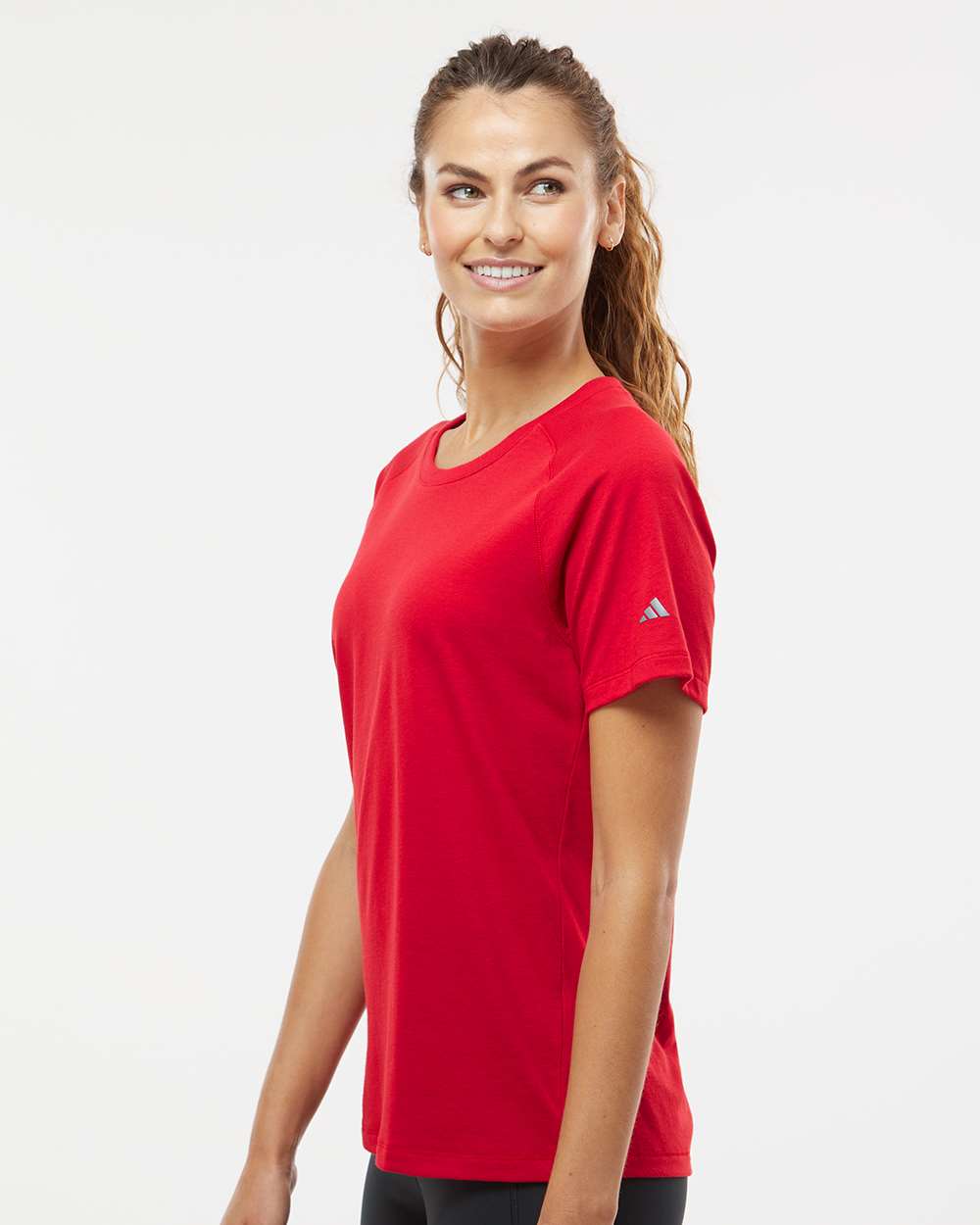 Women's Blended T-Shirt - OnModelSide - B07353703 - Power Red