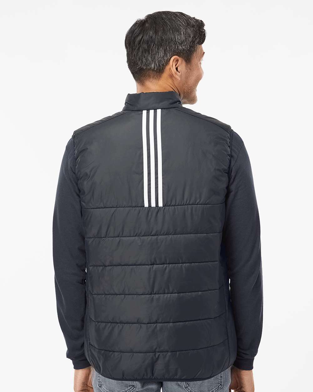 Men's Puffer Vest - OnModelBack - B07653503 - Black