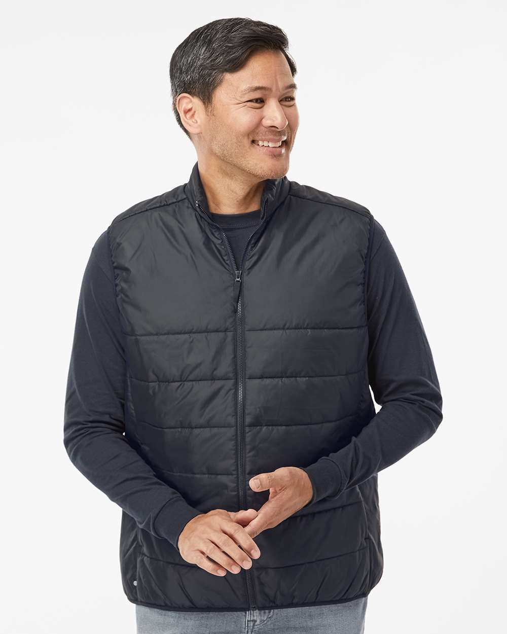 Men's Puffer Vest - OnModelFront - B07653503 - Black