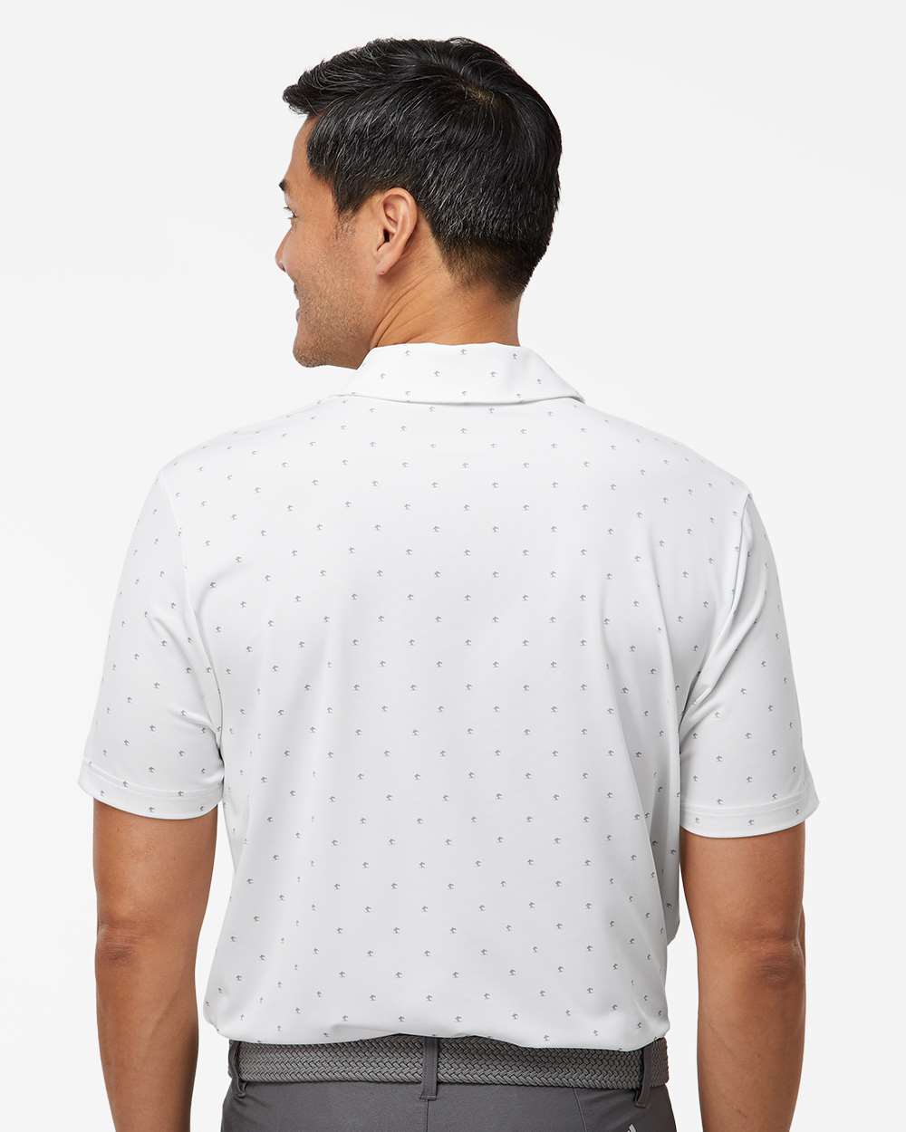 Men's Pine Tree Polo - OnModelBack - B07853003 - White/ Grey Three