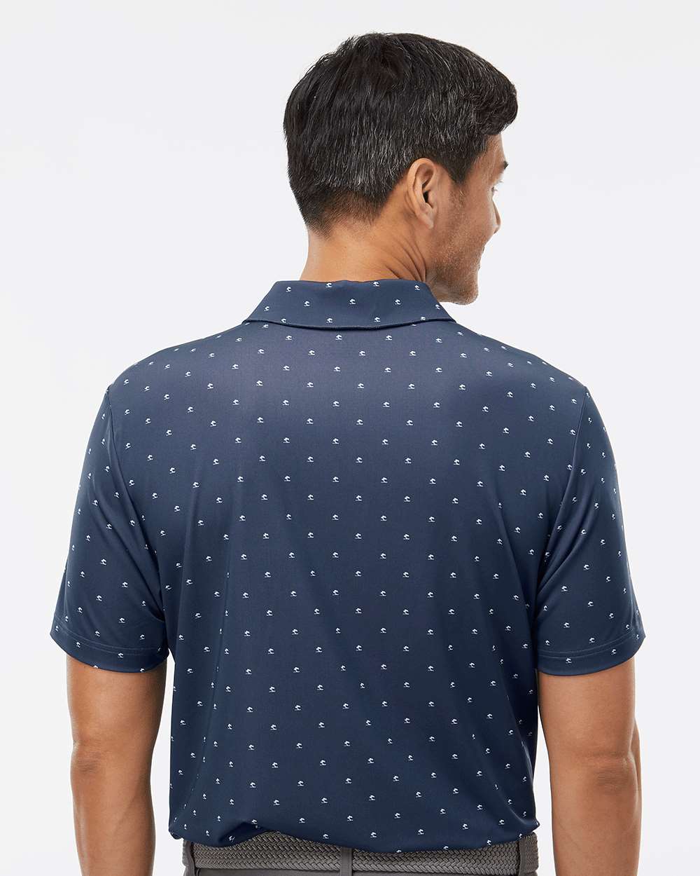 Men's Pine Tree Polo - OnModelBack - B07853653 - Collegiate Navy/ White