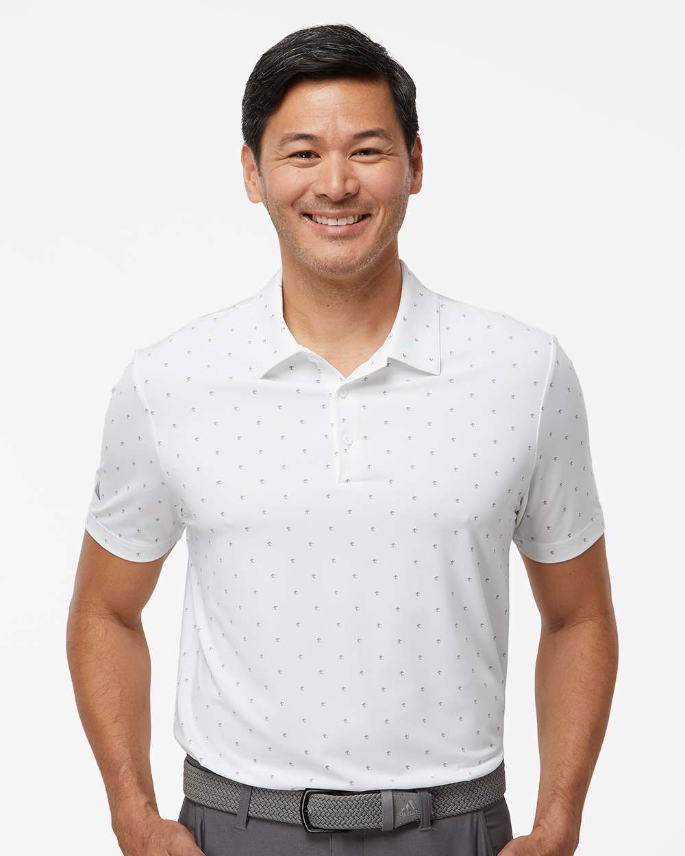 Men's Pine Tree Polo - OnModelFront - B07853003 - White/ Grey Three