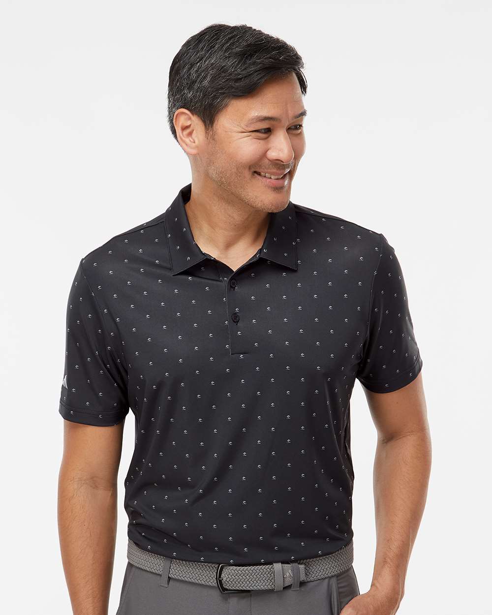 Men's Pine Tree Polo - OnModelFront - B07853583 - Black/ Grey Three