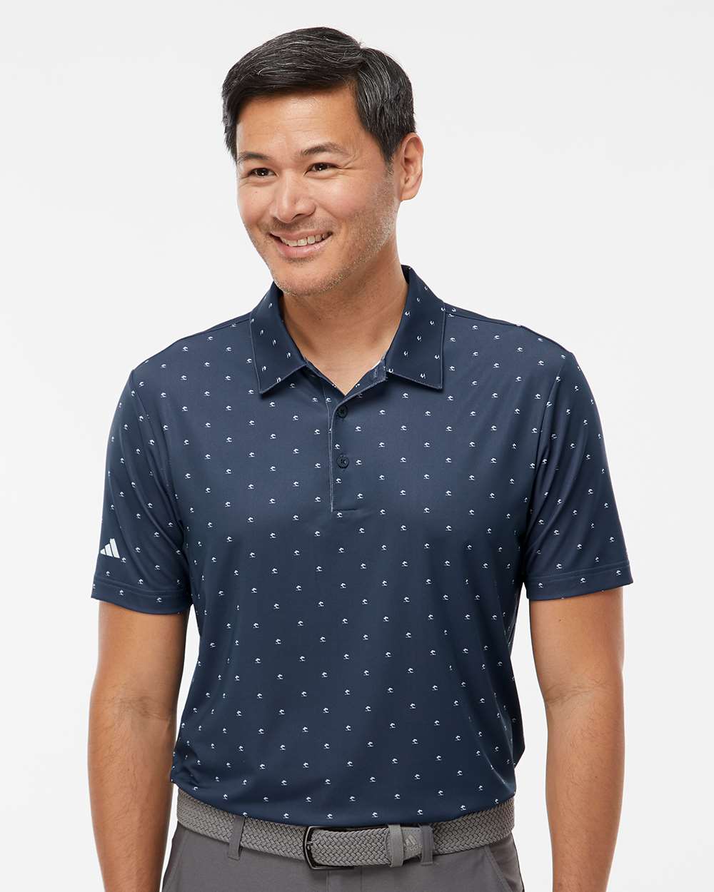 Men's Pine Tree Polo - OnModelFront - B07853653 - Collegiate Navy/ White