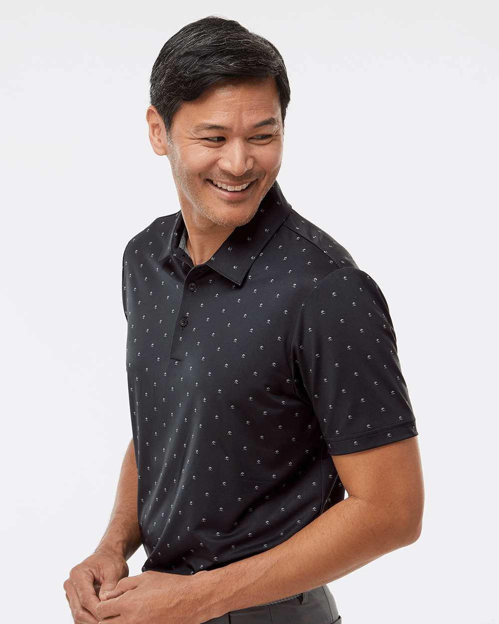 Men's Pine Tree Polo - OnModelSide - B07853583 - Black/ Grey Three