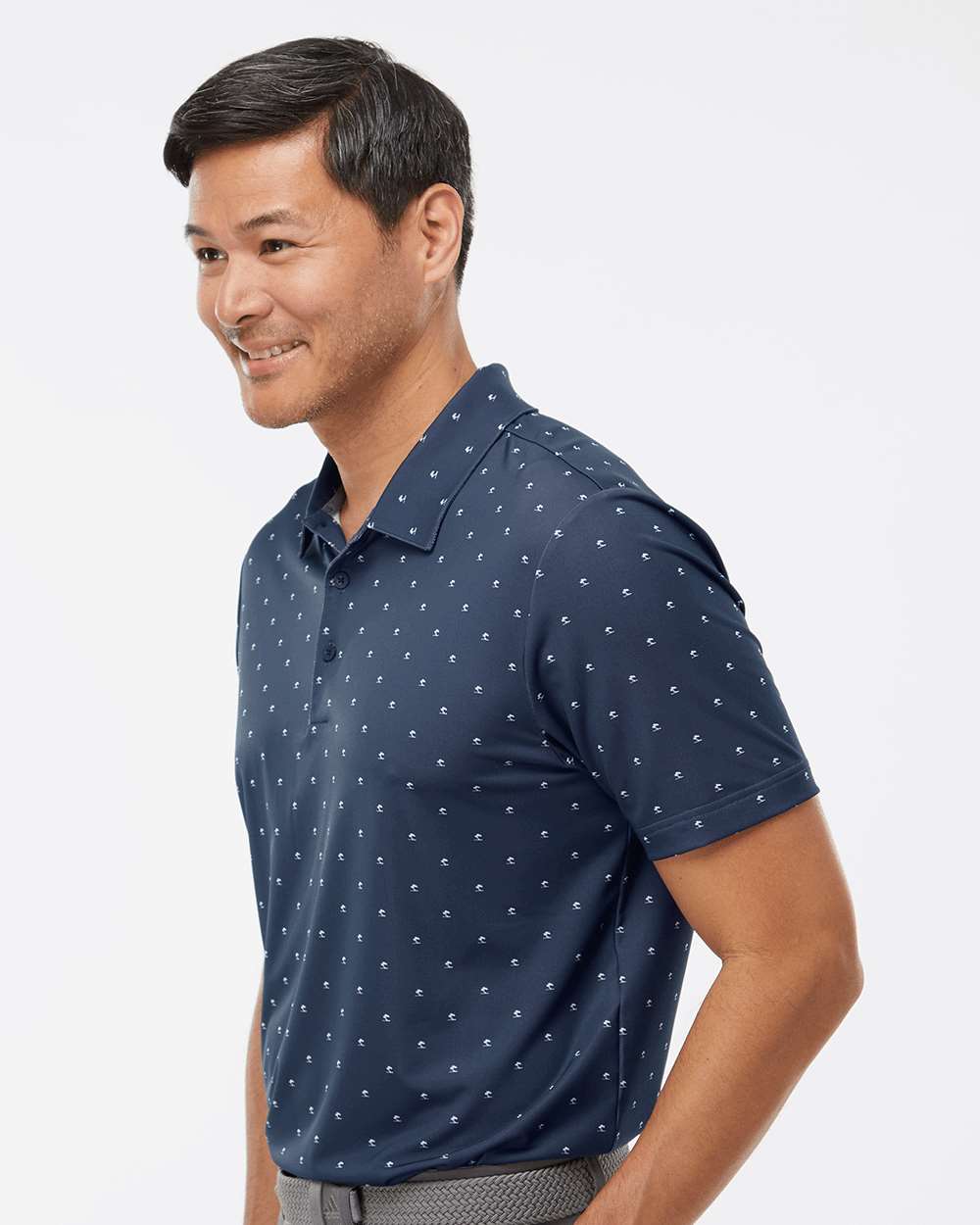 Men's Pine Tree Polo - OnModelSide - B07853653 - Collegiate Navy/ White