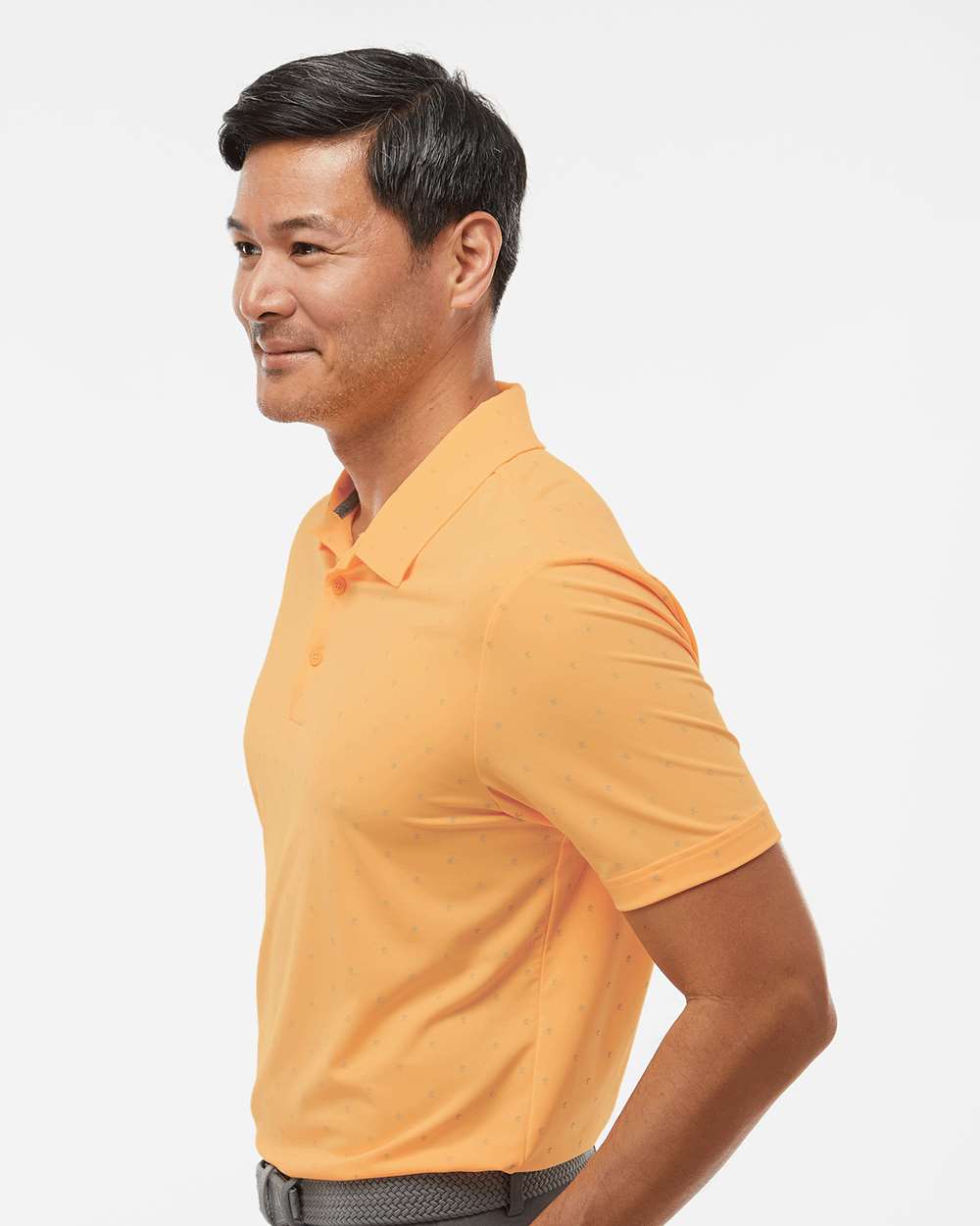 Men's Pine Tree Polo - OnModelSide - B07853663 - Acid Orange/ Grey Two