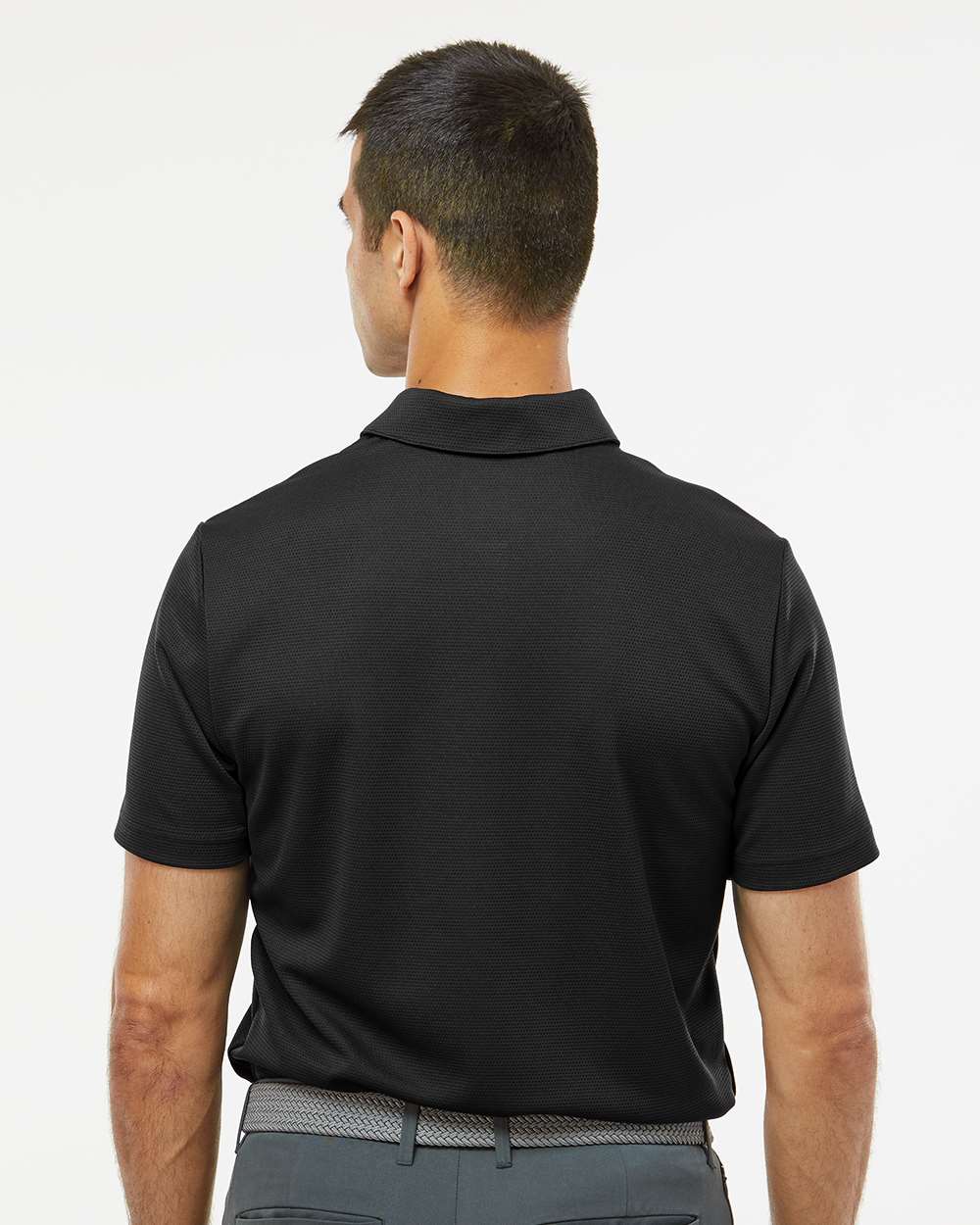 Men's Micro Pique Polo - OnModelBack - B08153503 - Black