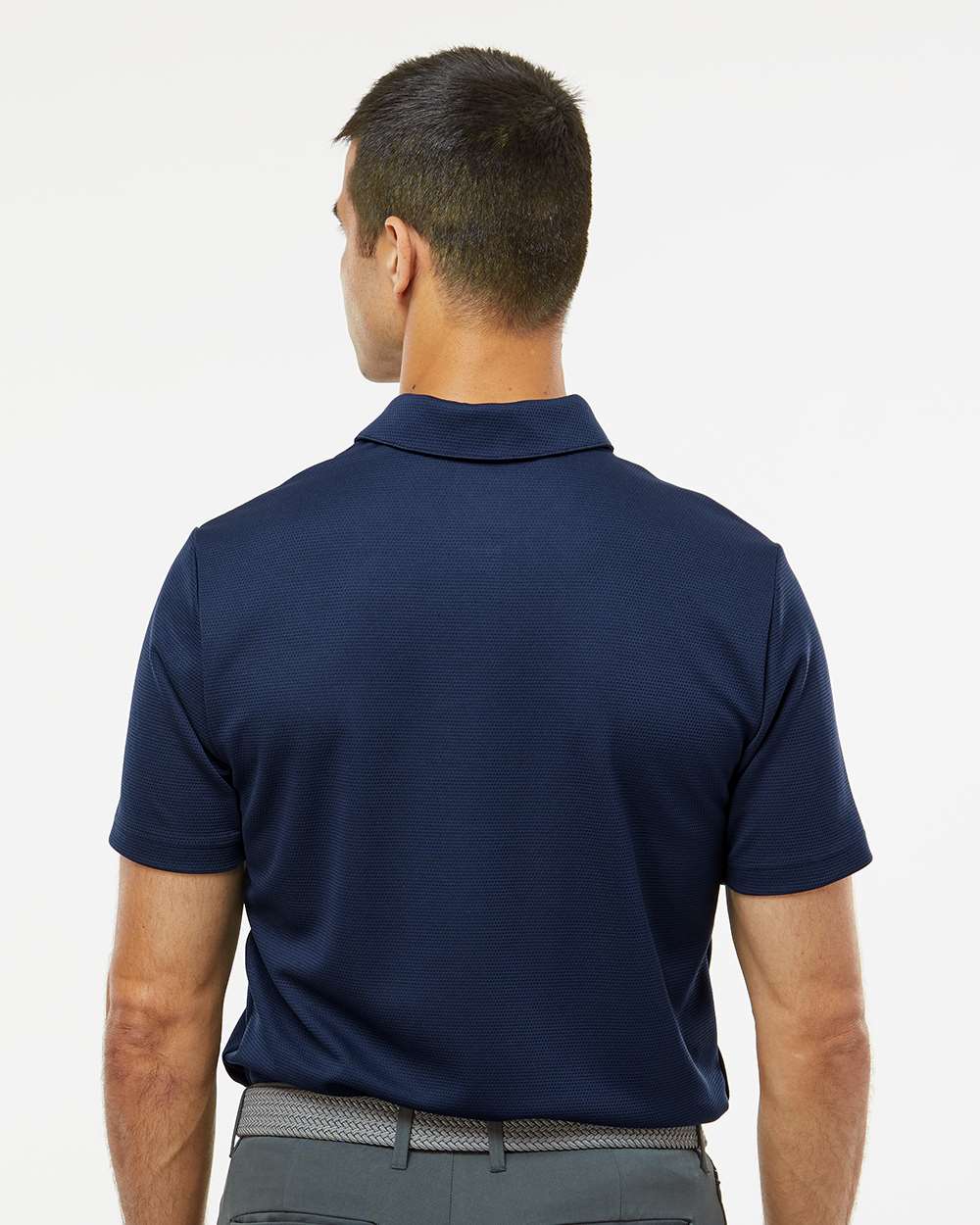 Men's Micro Pique Polo - OnModelBack - B08153653 - Collegiate Navy