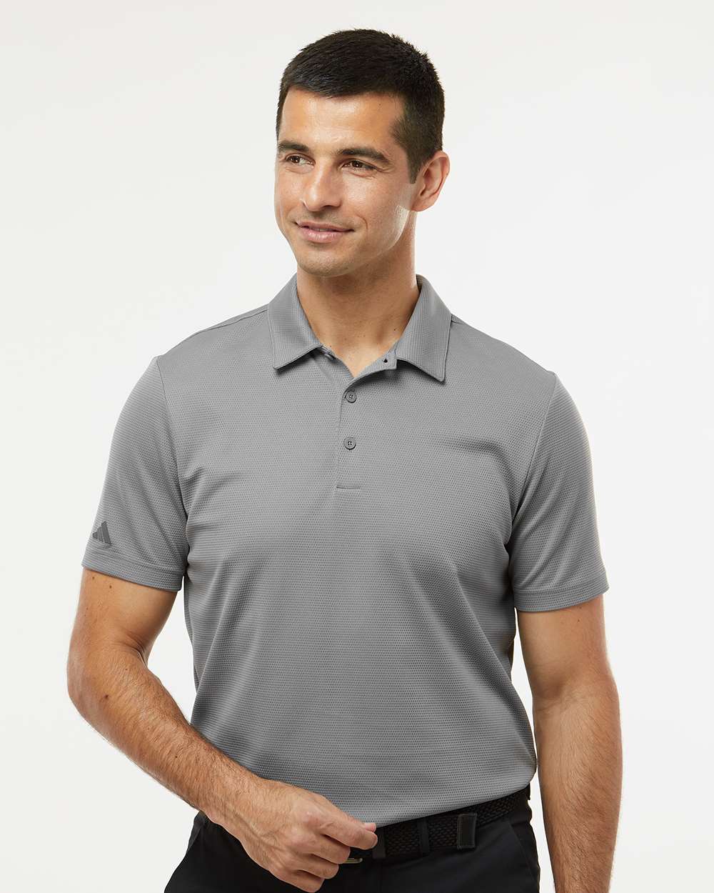 Men's Micro Pique Polo - OnModelFront - B08153353 - Grey Three