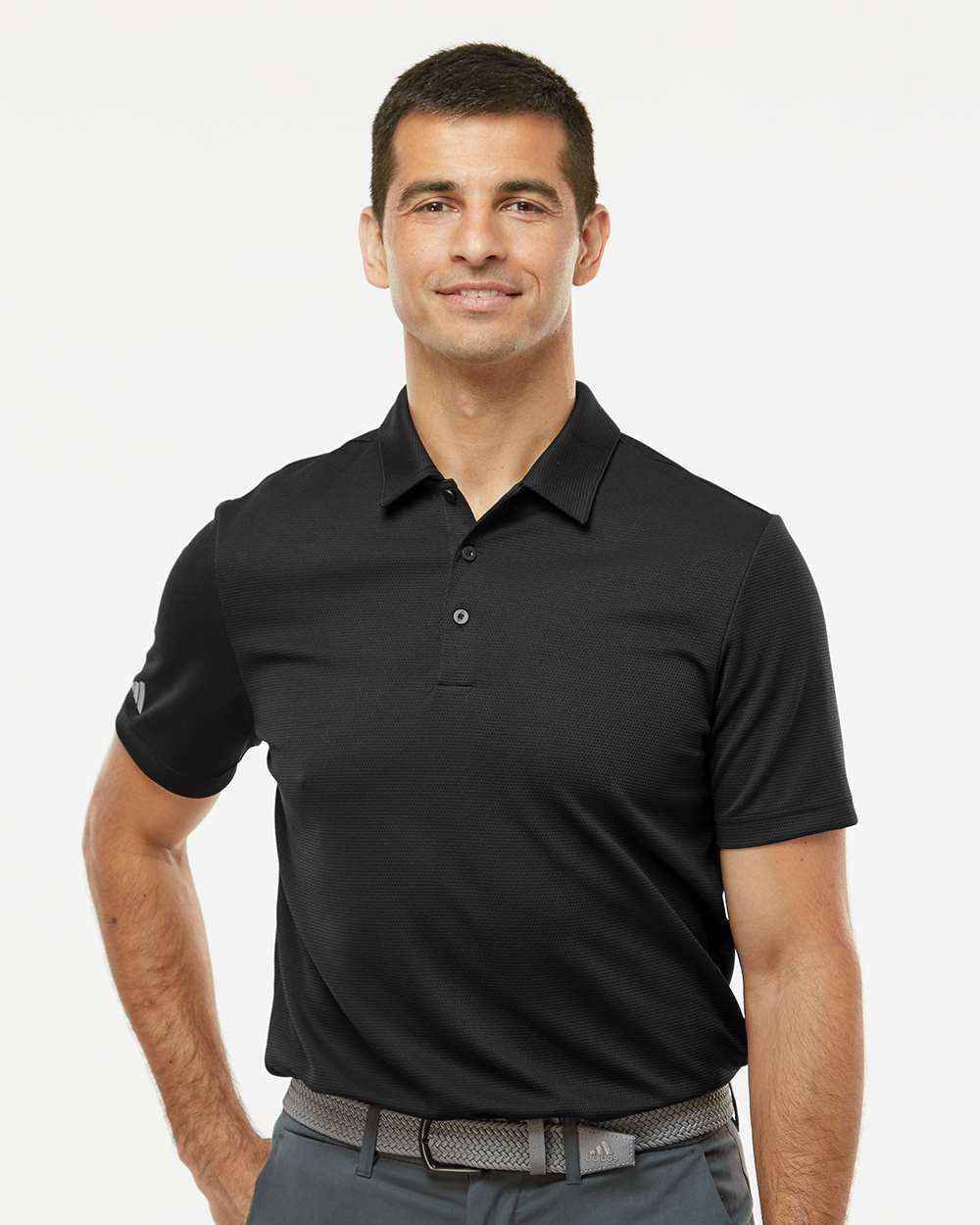 Men's Micro Pique Polo - OnModelFront - B08153503 - Black