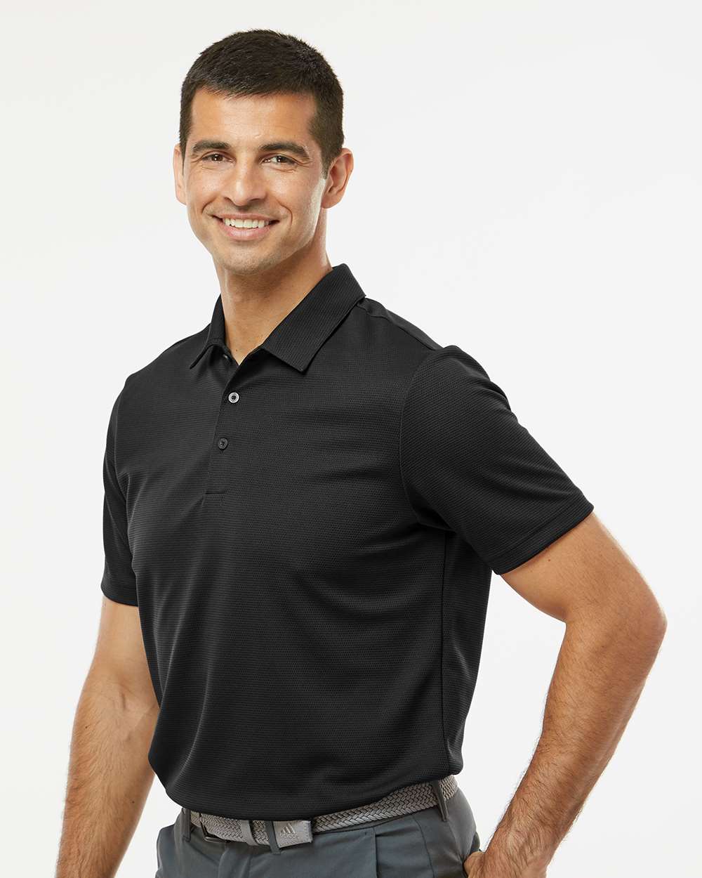 Men's Micro Pique Polo - OnModelSide - B08153503 - Black