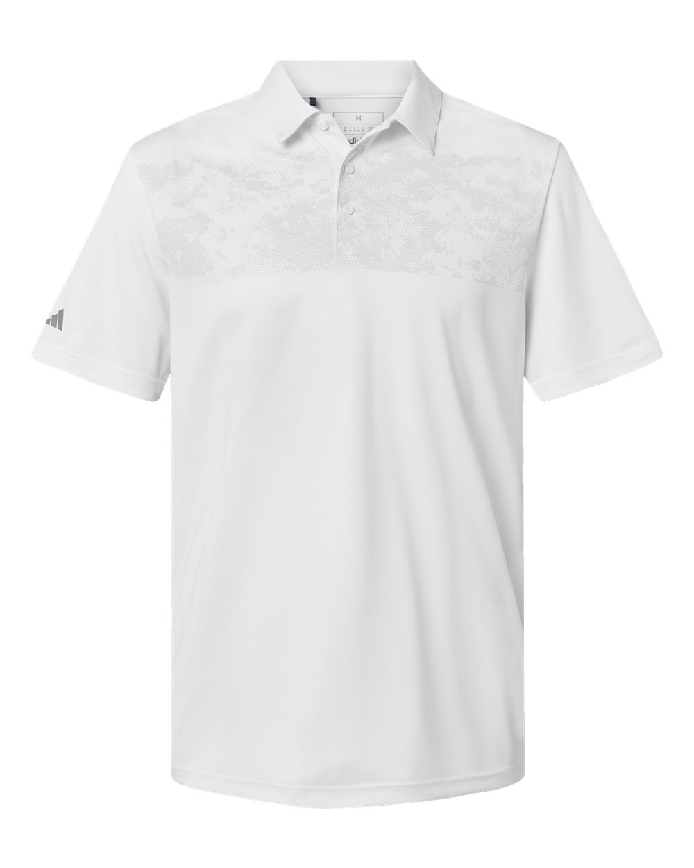 Men's Camo Chest Print Polo - Front - B08653003 - White