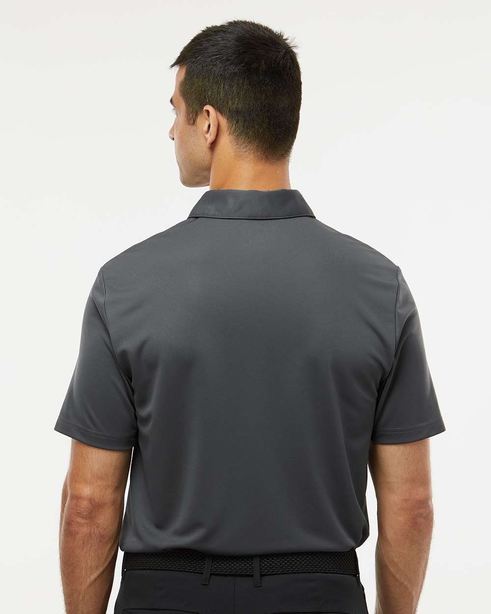 Men's Camo Chest Print Polo - OnModelBack - B08653583 - Grey Six