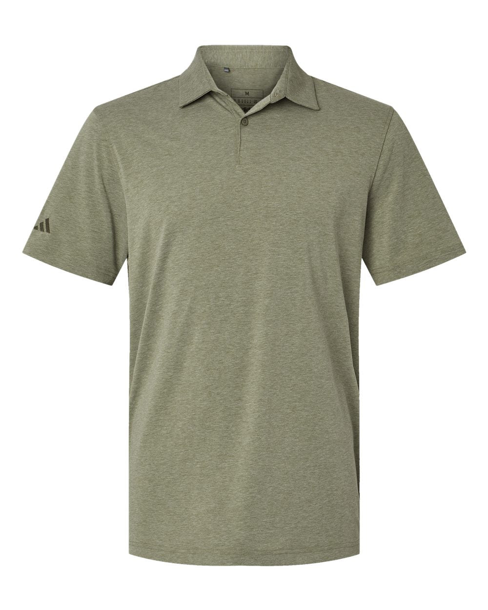 Men's Blend Polo - Front - B09153542 - Olive Strata Melange
