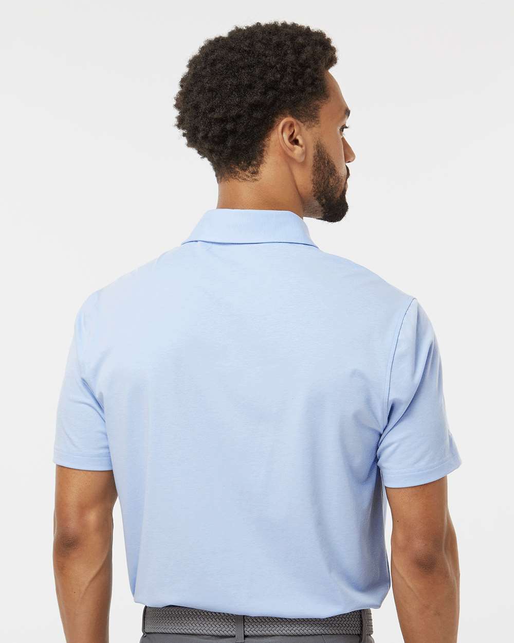 Men's Blend Polo - OnModelBack - B09153252 - Blue Dawn Melange
