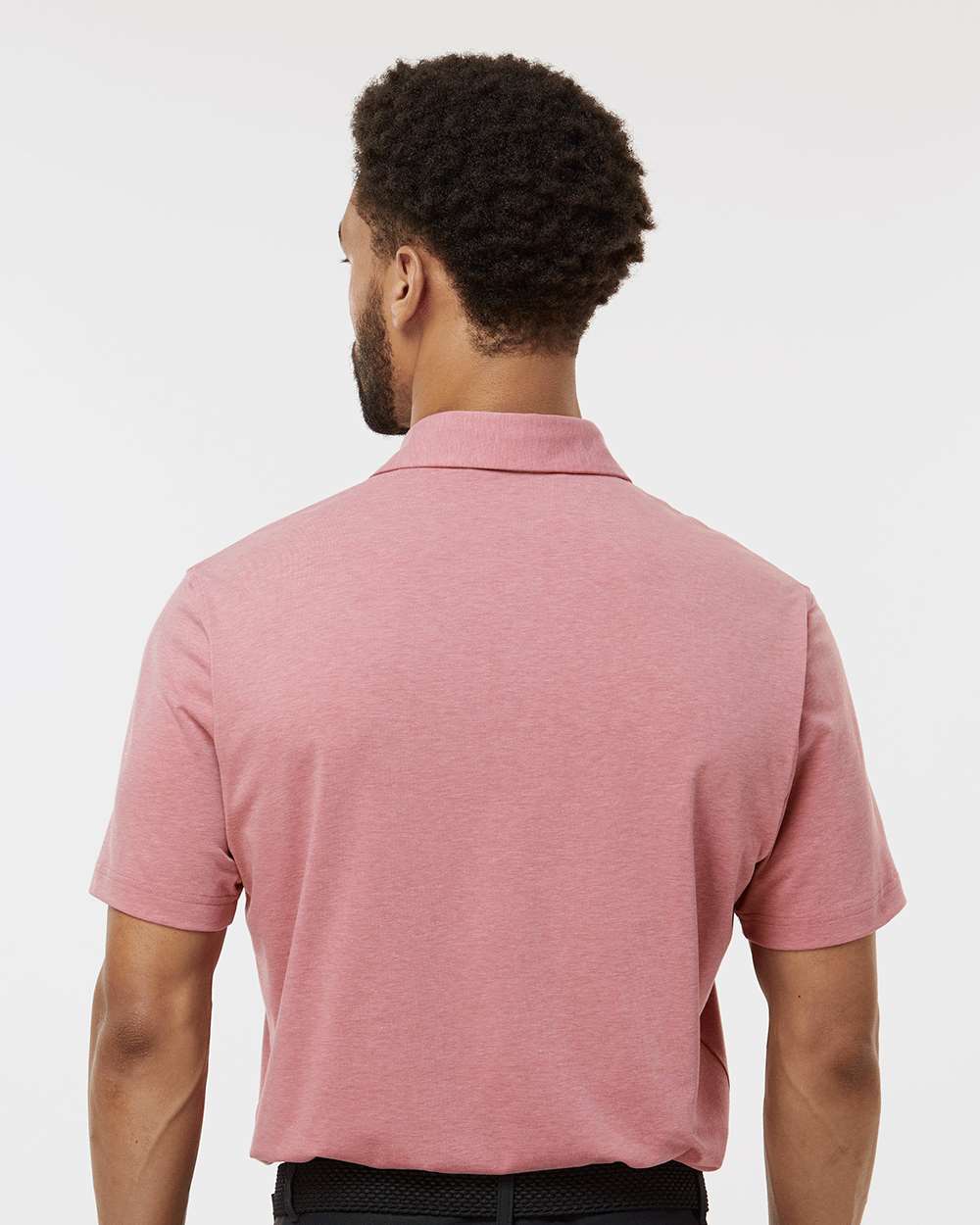 Men's Blend Polo - OnModelBack - B09153302 - Pink Strata Melange