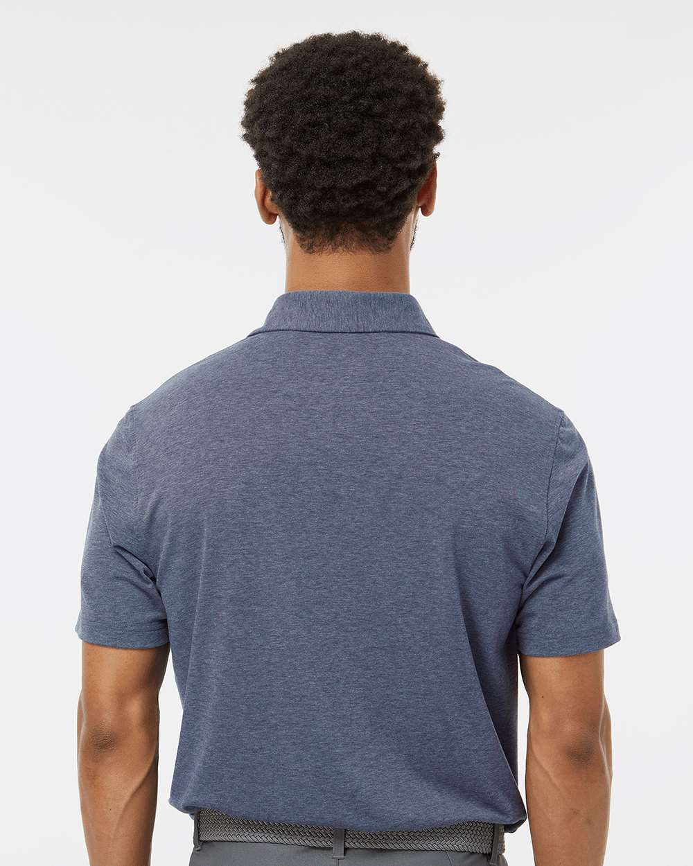 Men's Blend Polo - OnModelBack - B09153652 - Collegiate Navy Melange