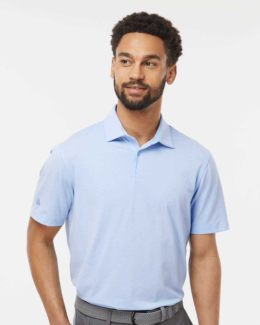 Men's Blend Polo - OnModelFront - B09153252 - Blue Dawn Melange