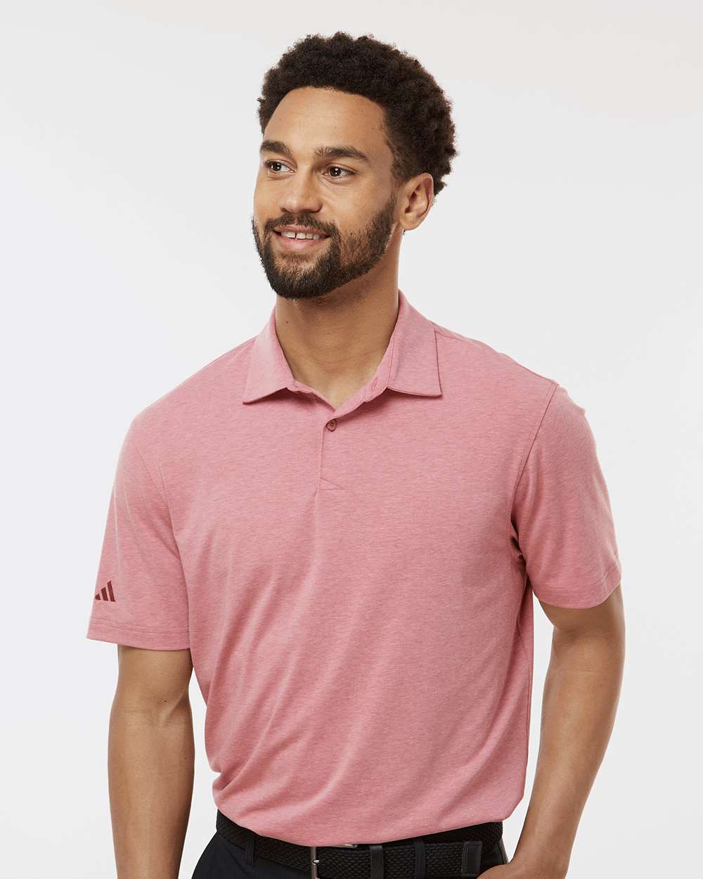 Men's Blend Polo - OnModelFront - B09153302 - Pink Strata Melange