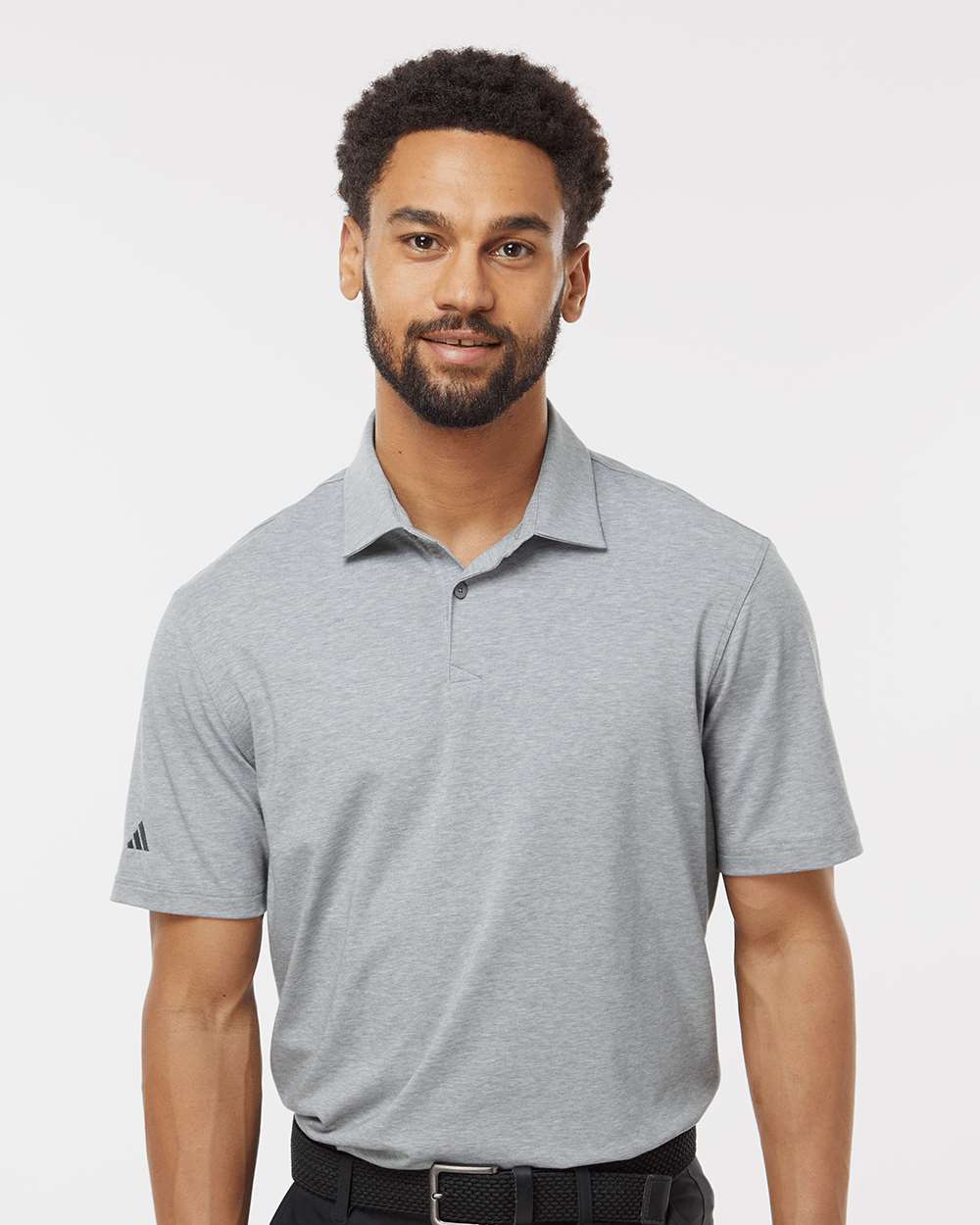 Men's Blend Polo - OnModelFront - B09153352 - Grey Three Melange