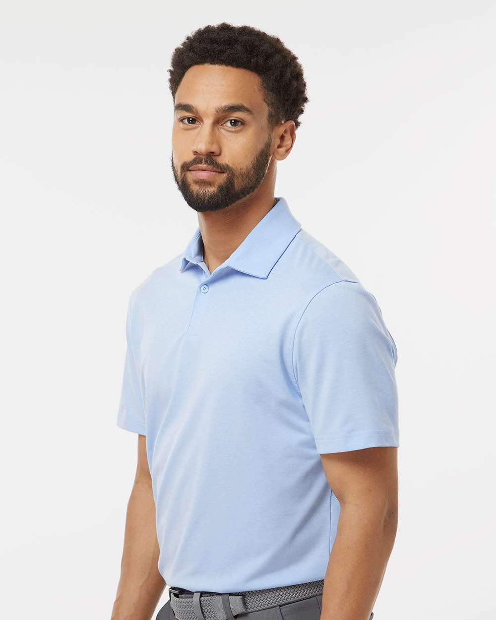 Men's Blend Polo - OnModelSide - B09153252 - Blue Dawn Melange