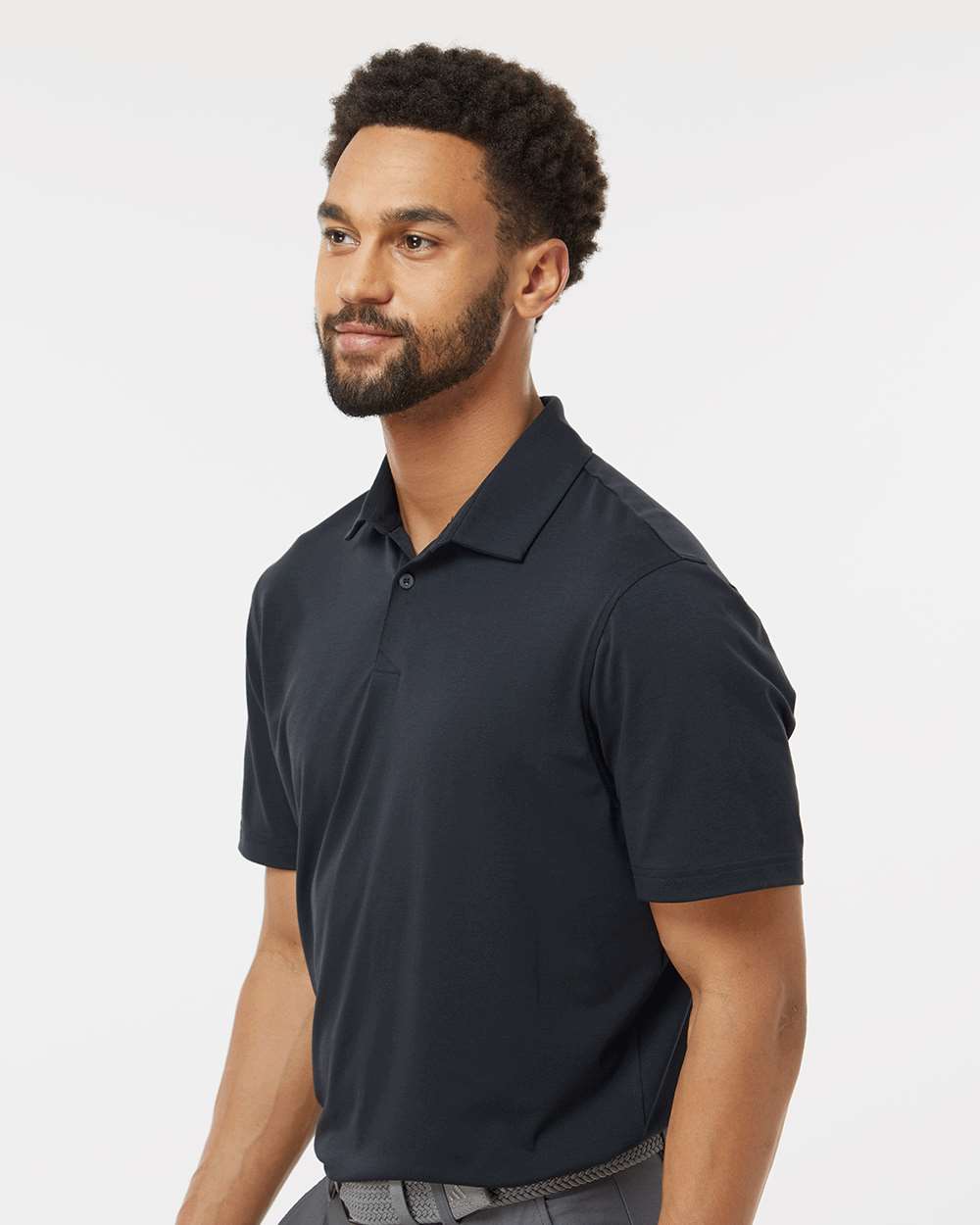 Men's Blend Polo - OnModelSide - B09153502 - Black