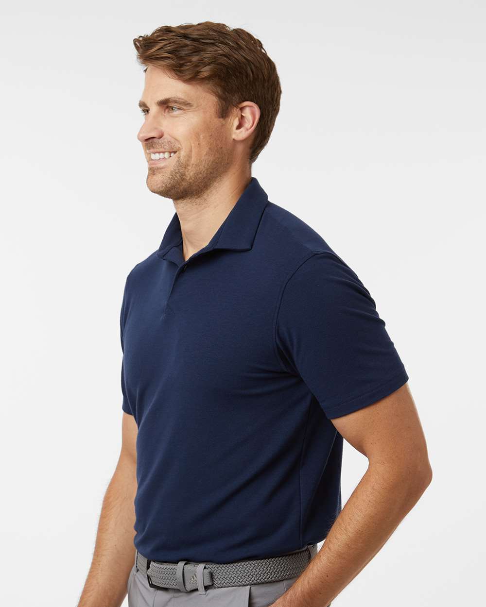 Men's Blend Polo - OnModelSide - B09153642 - Collegiate Navy