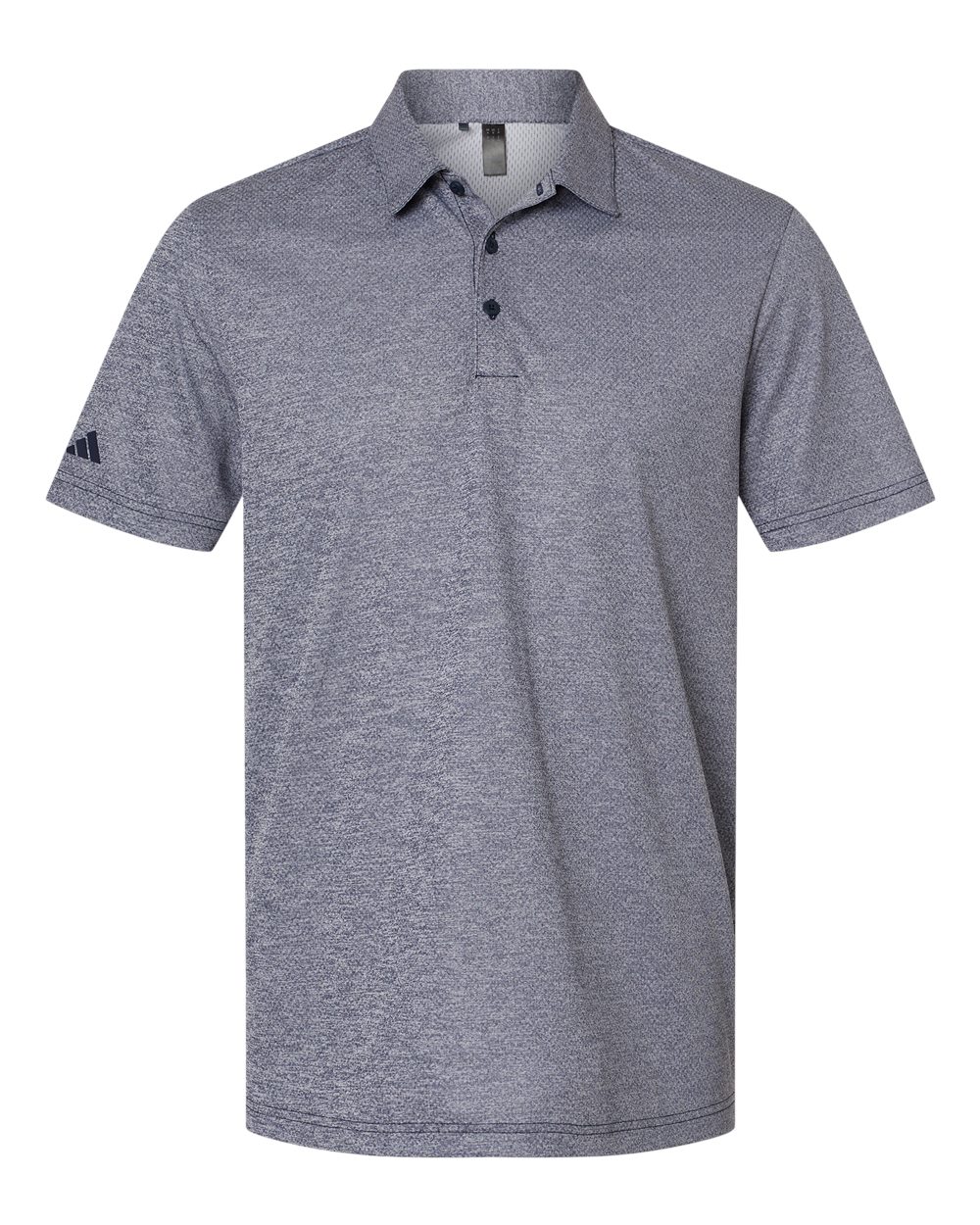 Men's Space Dyed Polo - Front - B55553653 - Collegiate Navy Melange