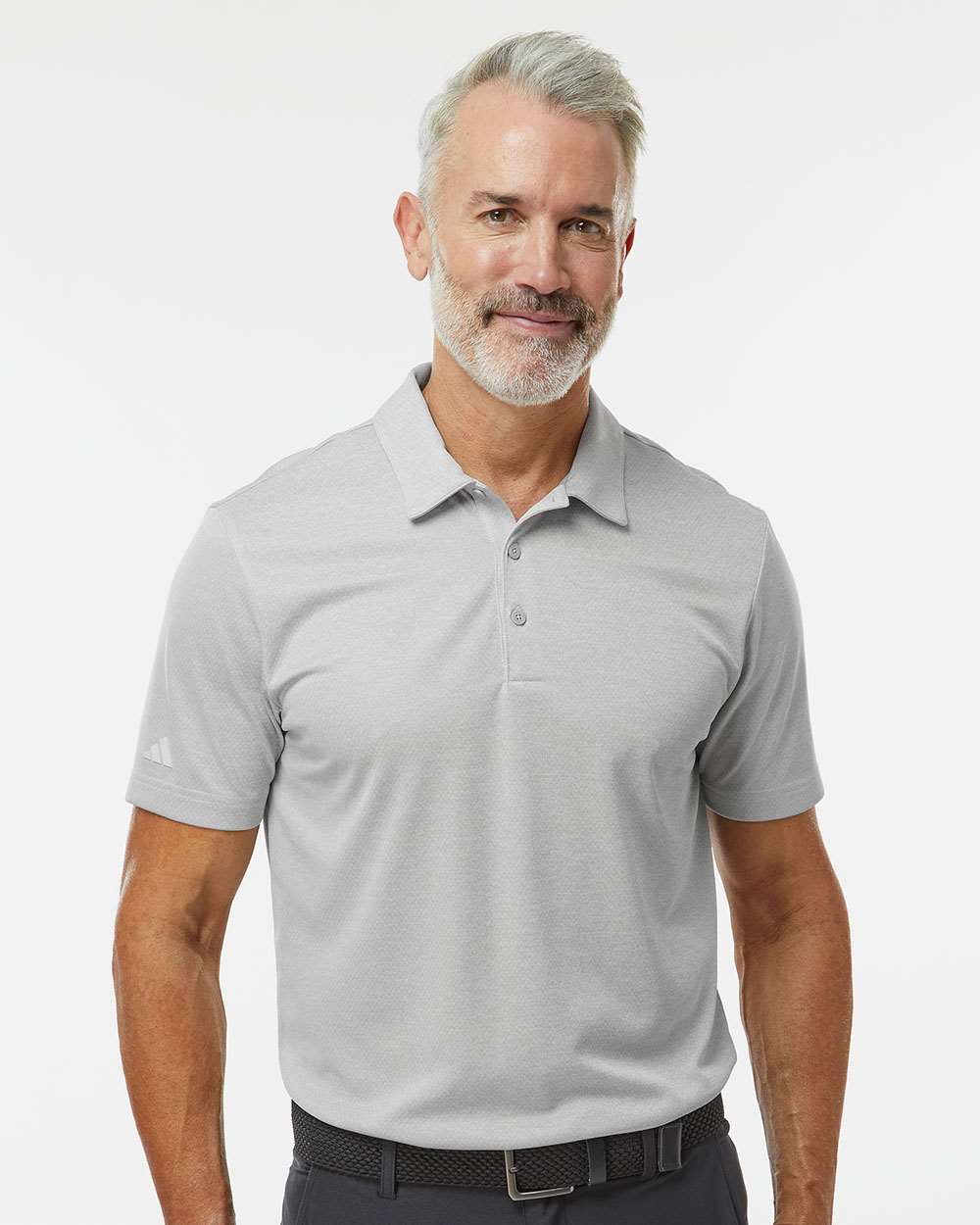 Men's Space Dyed Polo - OnModelFront - B55553583 - Grey One Heather