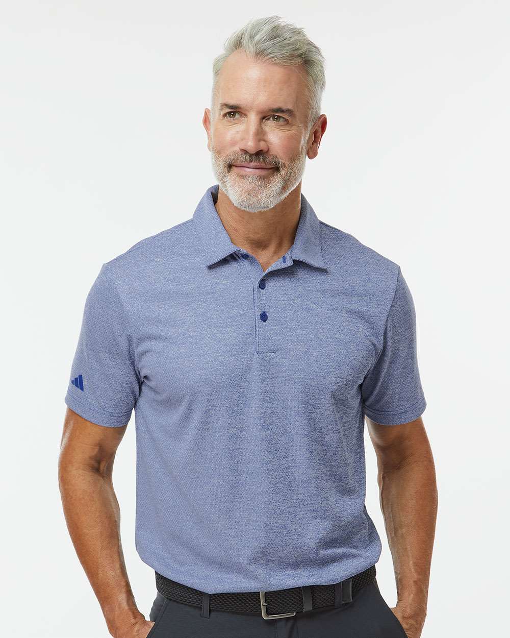 Men's Space Dyed Polo - OnModelFront - B55553753 - Collegiate Royal Melange