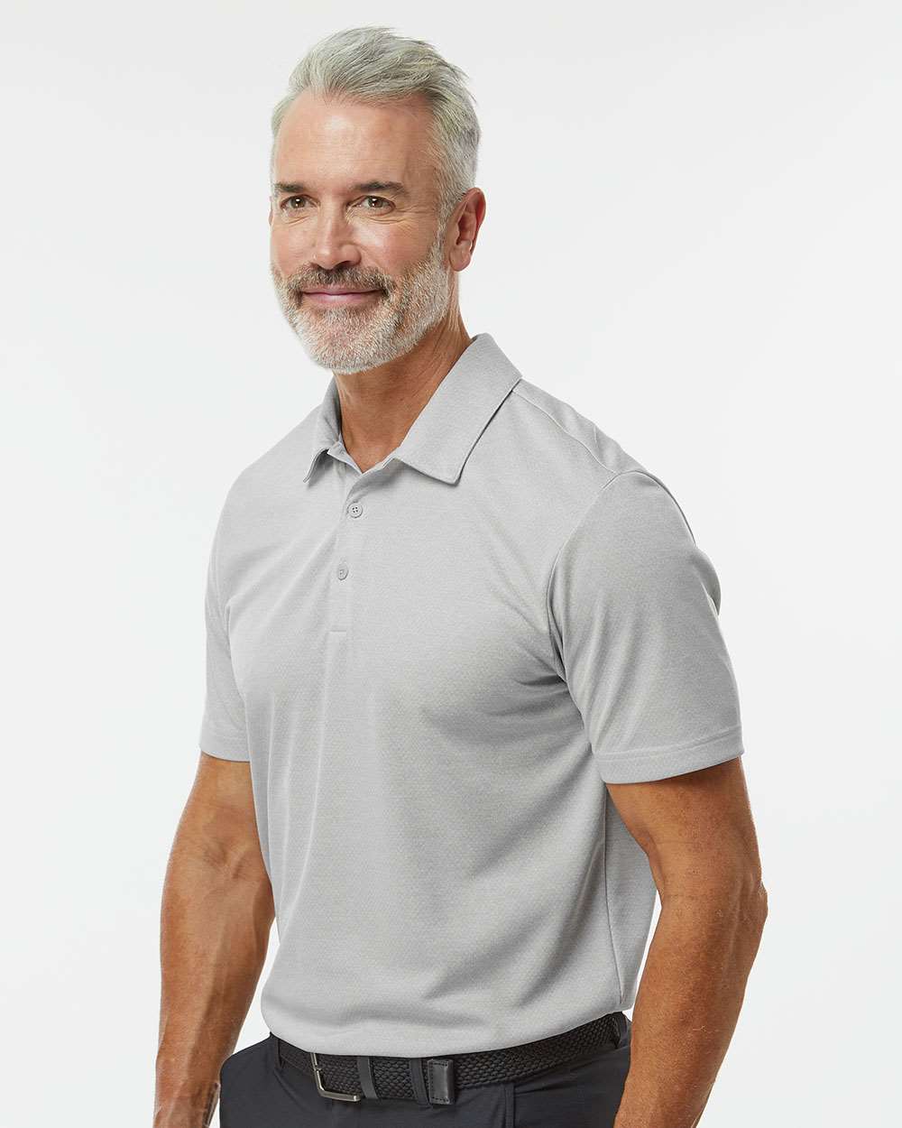 Men's Space Dyed Polo - OnModelSide - B55553583 - Grey One Heather