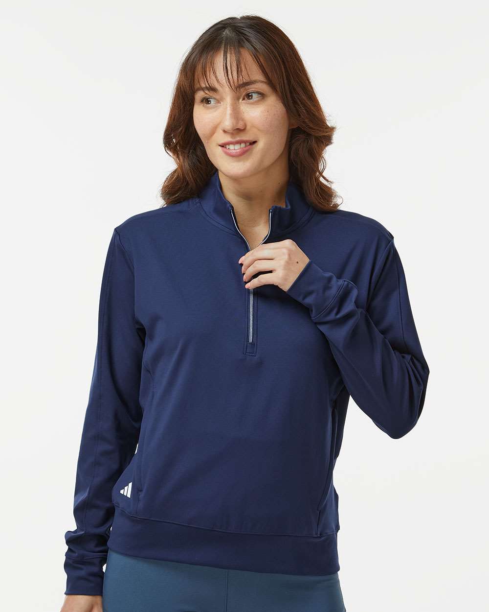 Women's Ultimate365 Quarter-Zip Pullover - OnModelFront - B56353652 - Collegiate Navy
