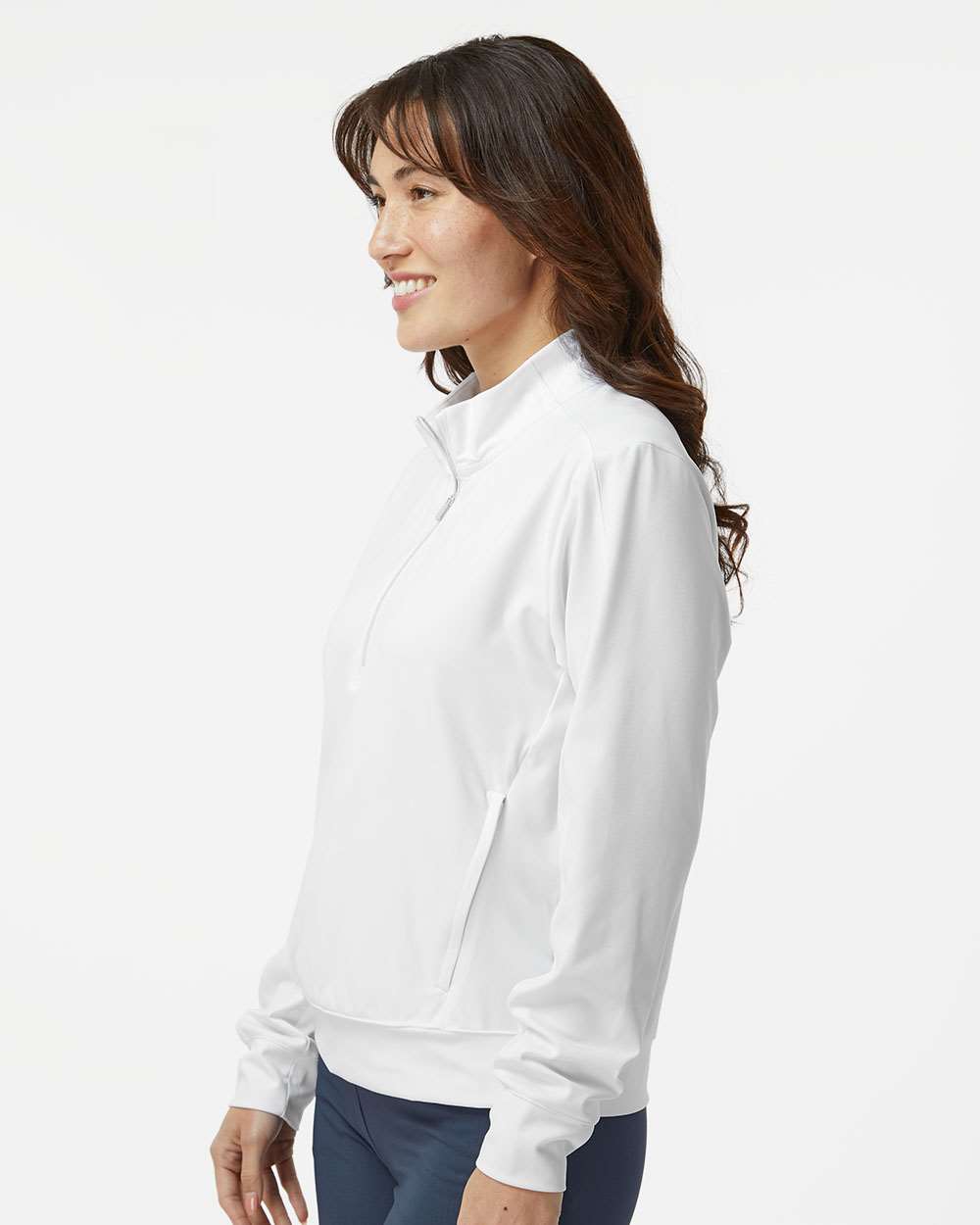 Women's Ultimate365 Quarter-Zip Pullover - OnModelSide - B56353002 - White