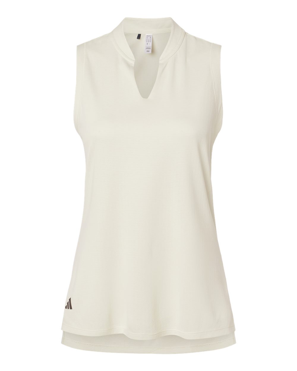 Women's Ultimate365 Textured Sleeveless Shirt - Front - B56453242 - Ivory
