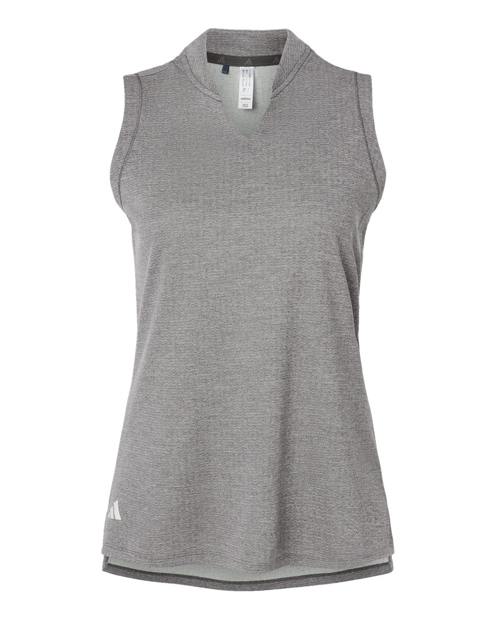 Women's Ultimate365 Textured Sleeveless Shirt - Front - B56453582 - Charcoal