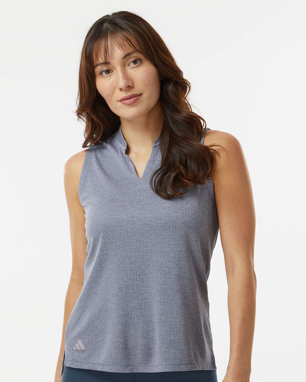 Women's Ultimate365 Textured Sleeveless Shirt - OnModelFront - B56453752 - Preloved Ink