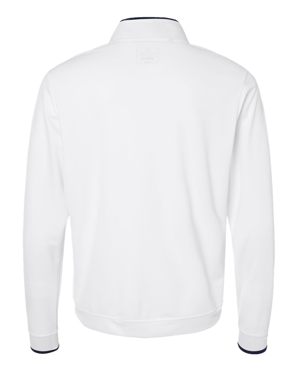 Men's Lightweight Quarter-Zip Pullover - Back - B56553003 - White/ Navy