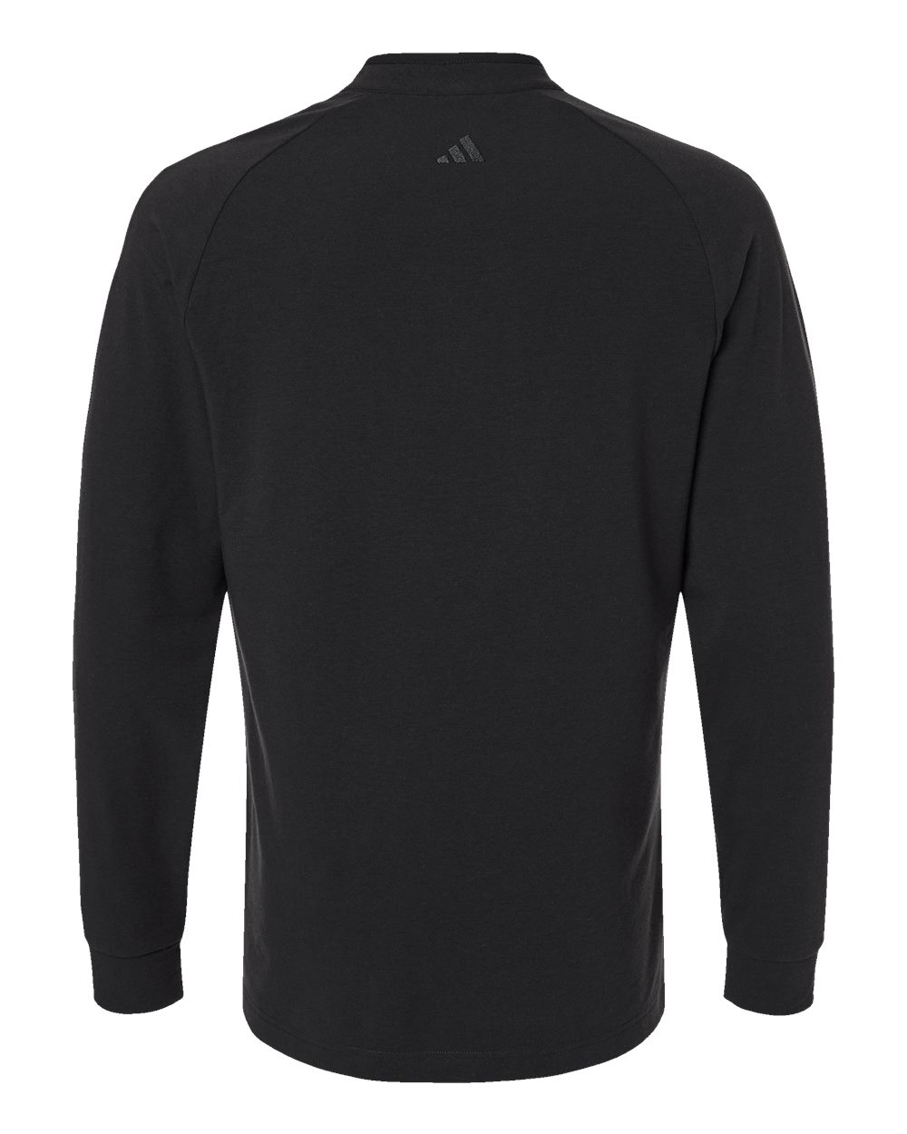 Men's Henley Long Sleeve T-Shirt - Back - B09653503 - Black