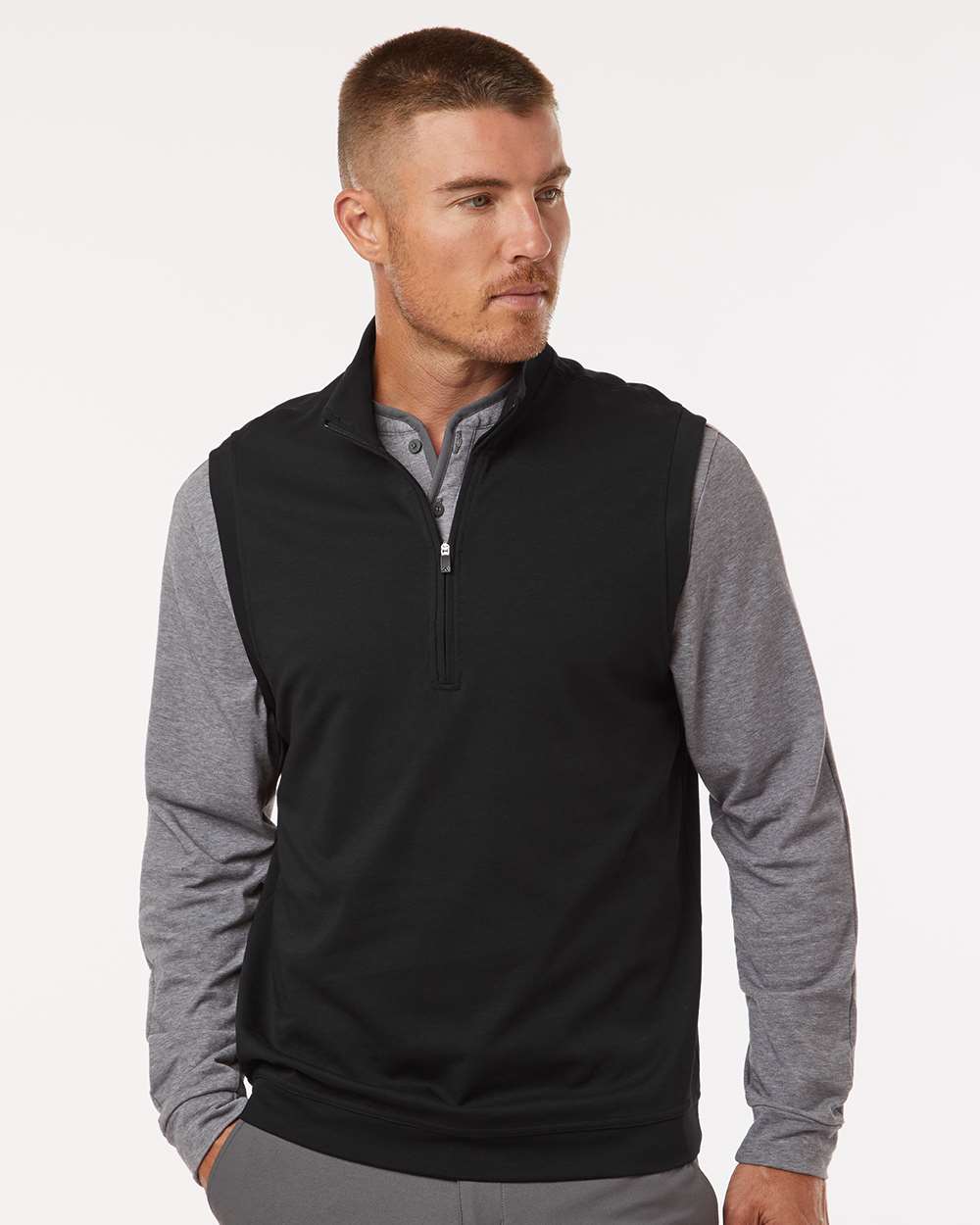 Men's Club Vest - OnModelFront - B09853503 - Black