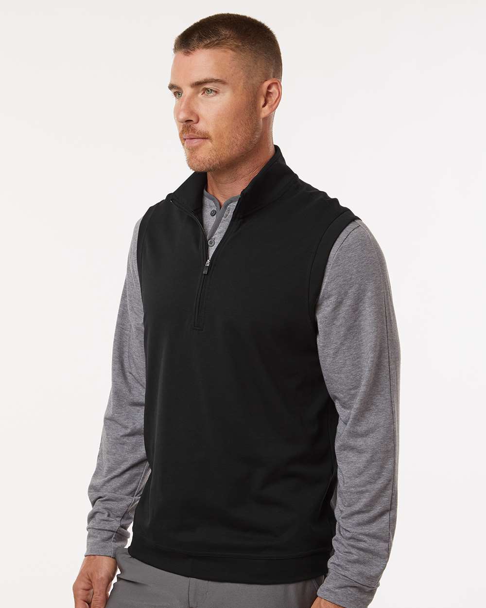 Men's Club Vest - OnModelSide - B09853503 - Black