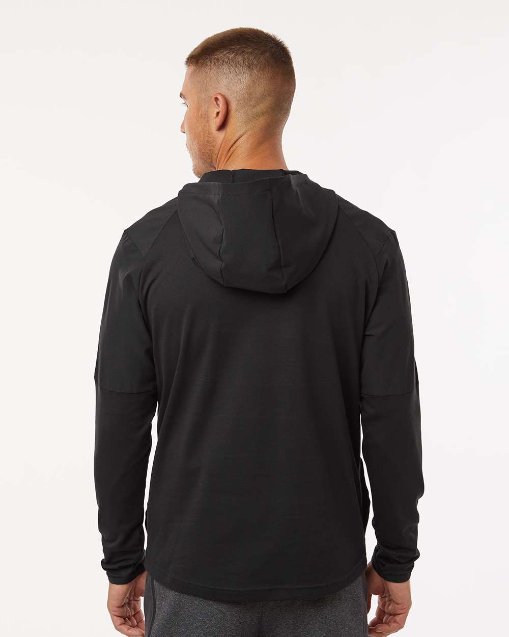 Men's Hooded Anorak - OnModelBack - B10053502 - Black