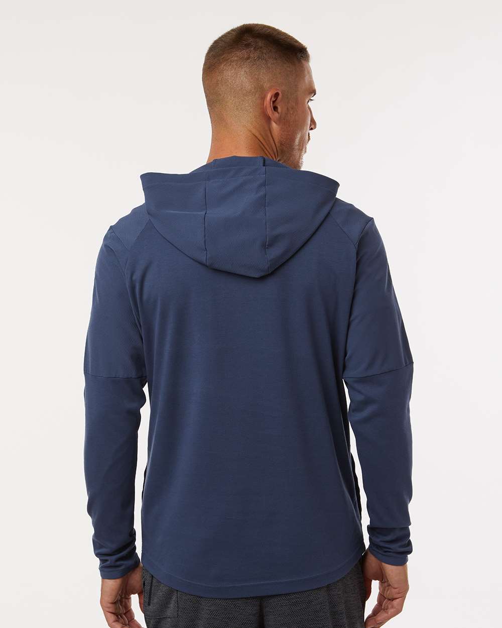 Men's Hooded Anorak - OnModelBack - B10053652 - Crew Navy