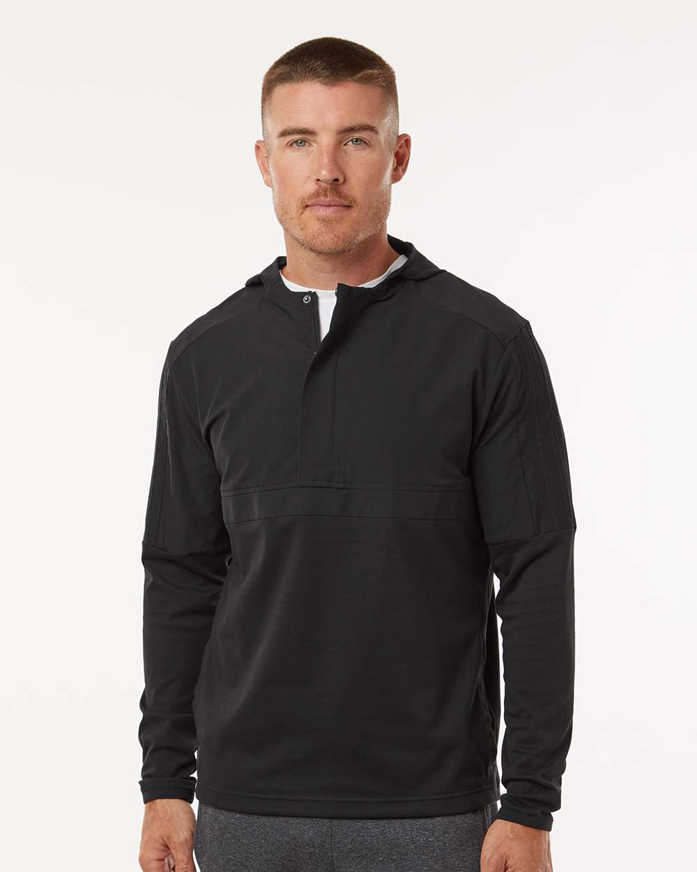 Men's Hooded Anorak - OnModelFront - B10053502 - Black