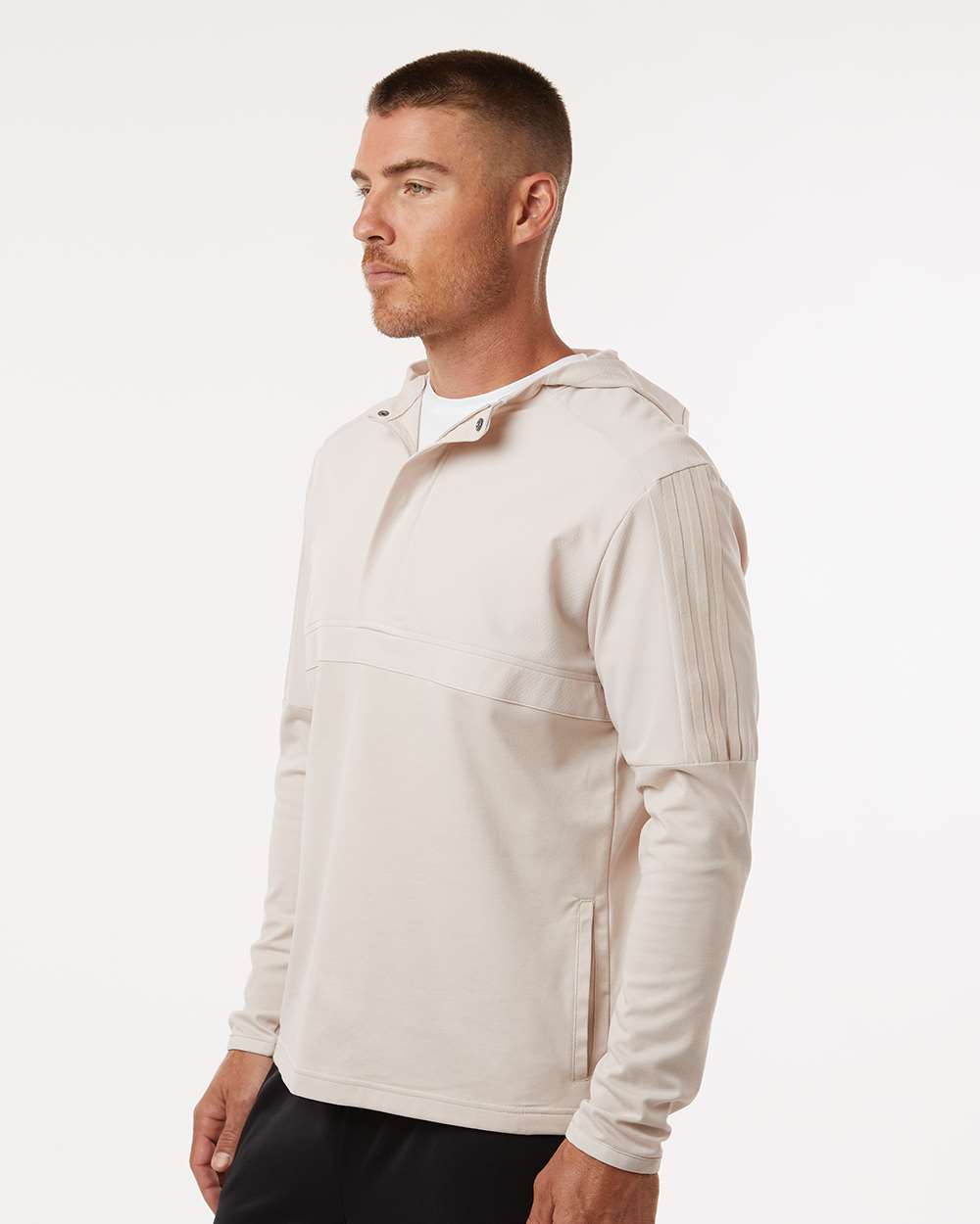 Men's Hooded Anorak - OnModelSide - B10053092 - Alumina