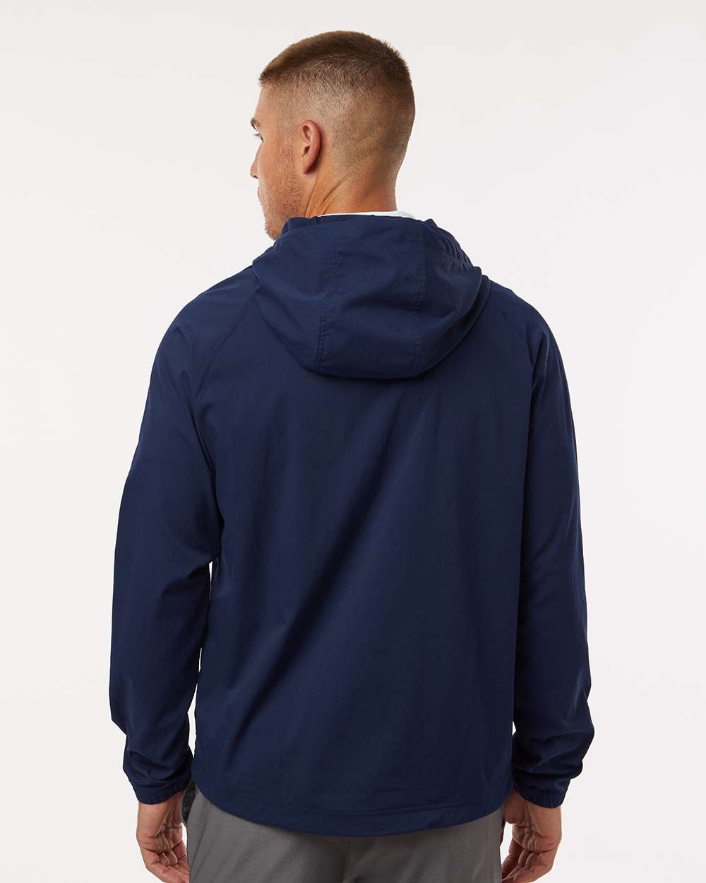 Men's Go-To Utility DWR Full-Zip Jacket - OnModelBack - B57153653 - Collegiate Navy