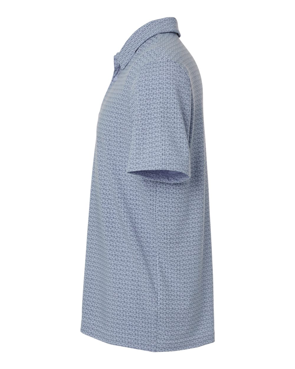 Men's Printed Blend Polo - DirectSide - B10353253 - Blue Dawn Melange