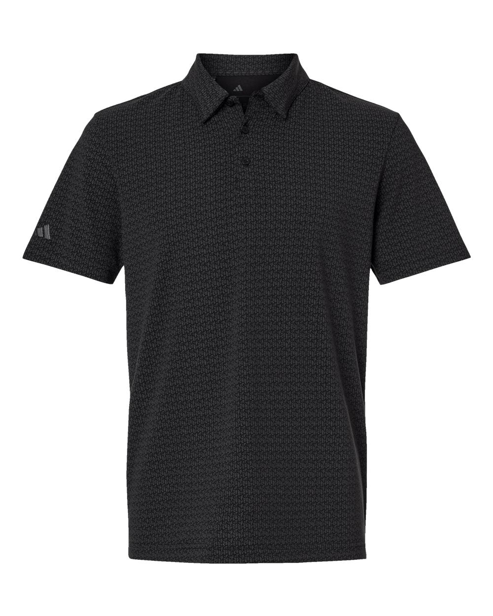 Men's Printed Blend Polo - Front - B10353503 - Black