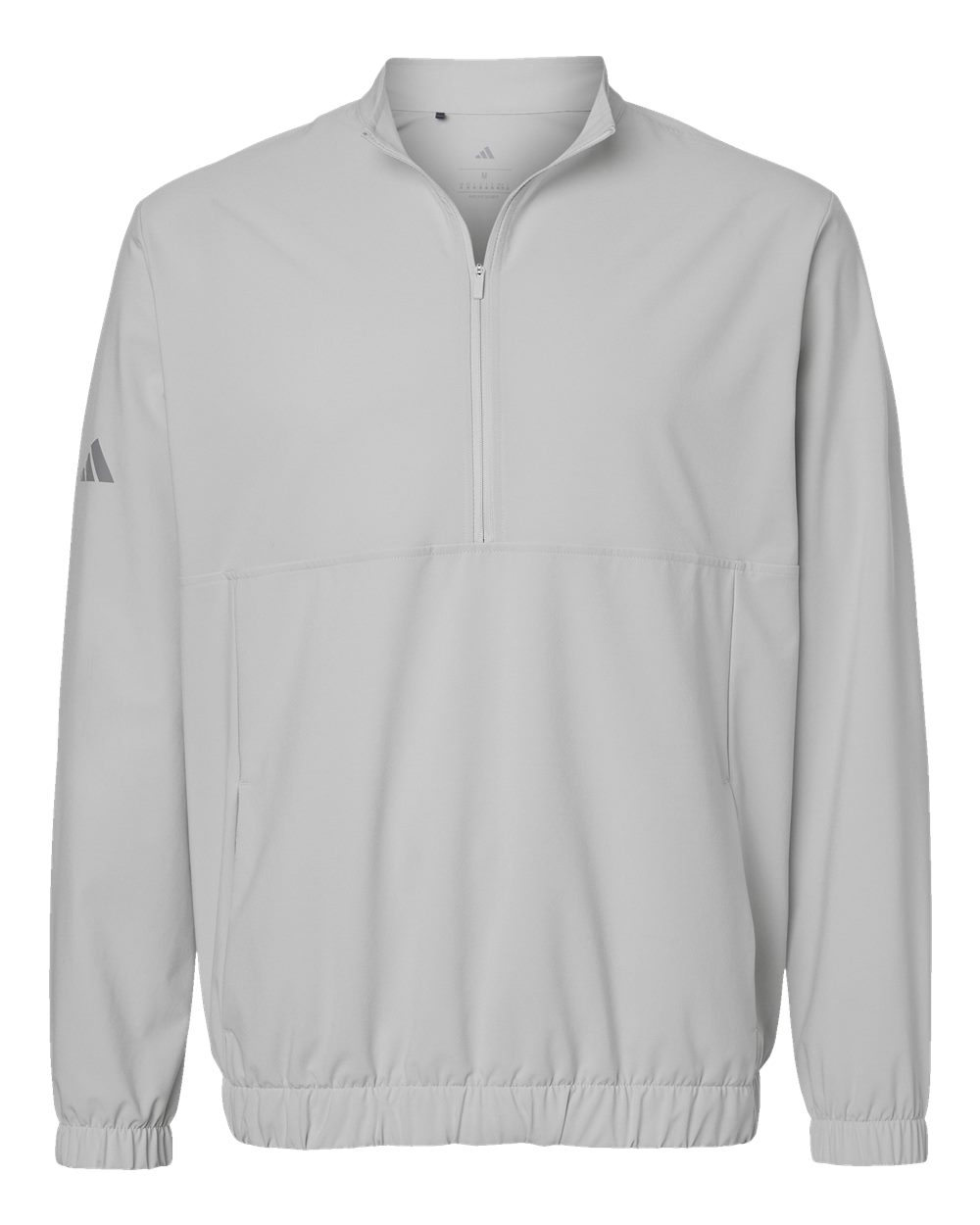 Men's Woven Half-Zip Pullover - Front - B11153582 - Grey One
