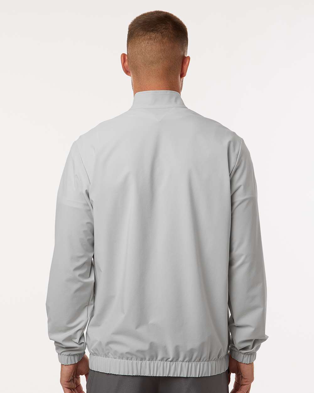 Men's Woven Half-Zip Pullover - OnModelBack - B11153582 - Grey One